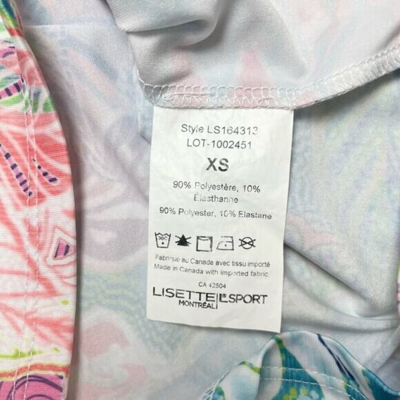 LISETTE L Sport Floral Multicolor Top Sz XS - Picture 5 of 5